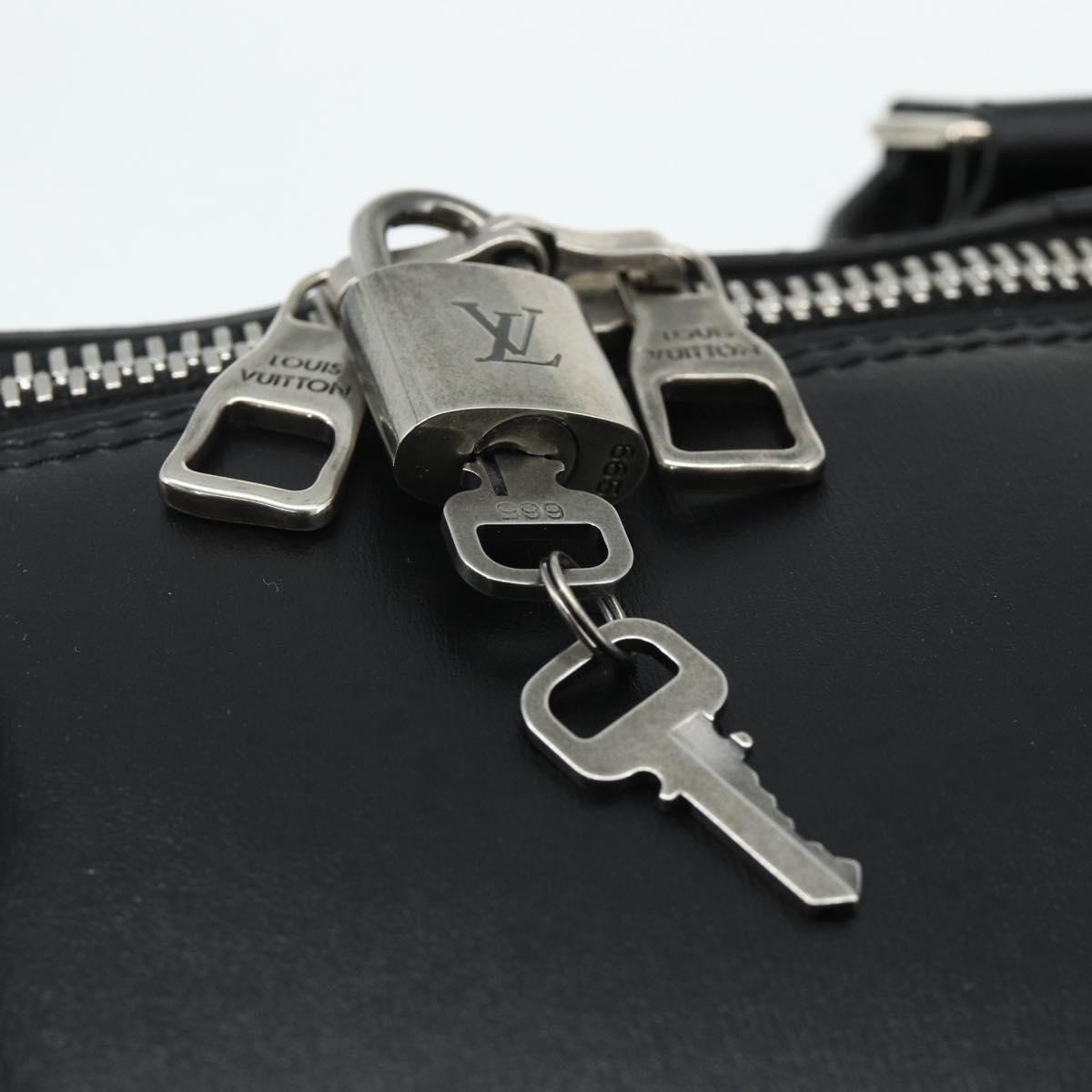LOUIS VUITTON Flag Keepall Bandouliere 50 Bag Leather Black M55268 Auth 167262SM