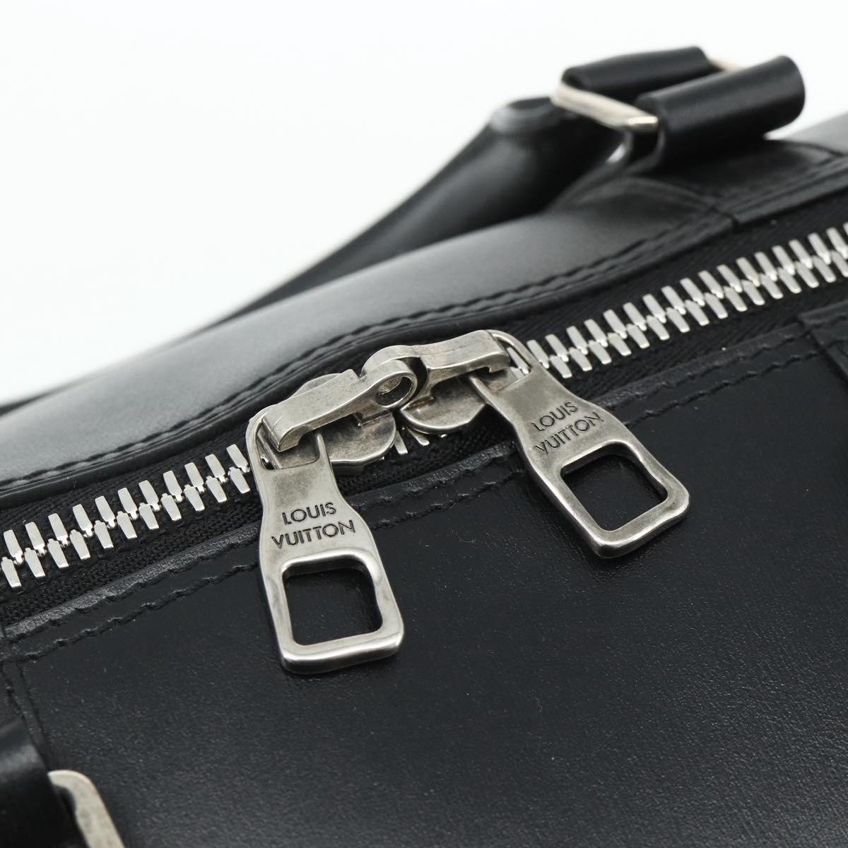 LOUIS VUITTON Flag Keepall Bandouliere 50 Bag Leather Black M55268 Auth 167262SM