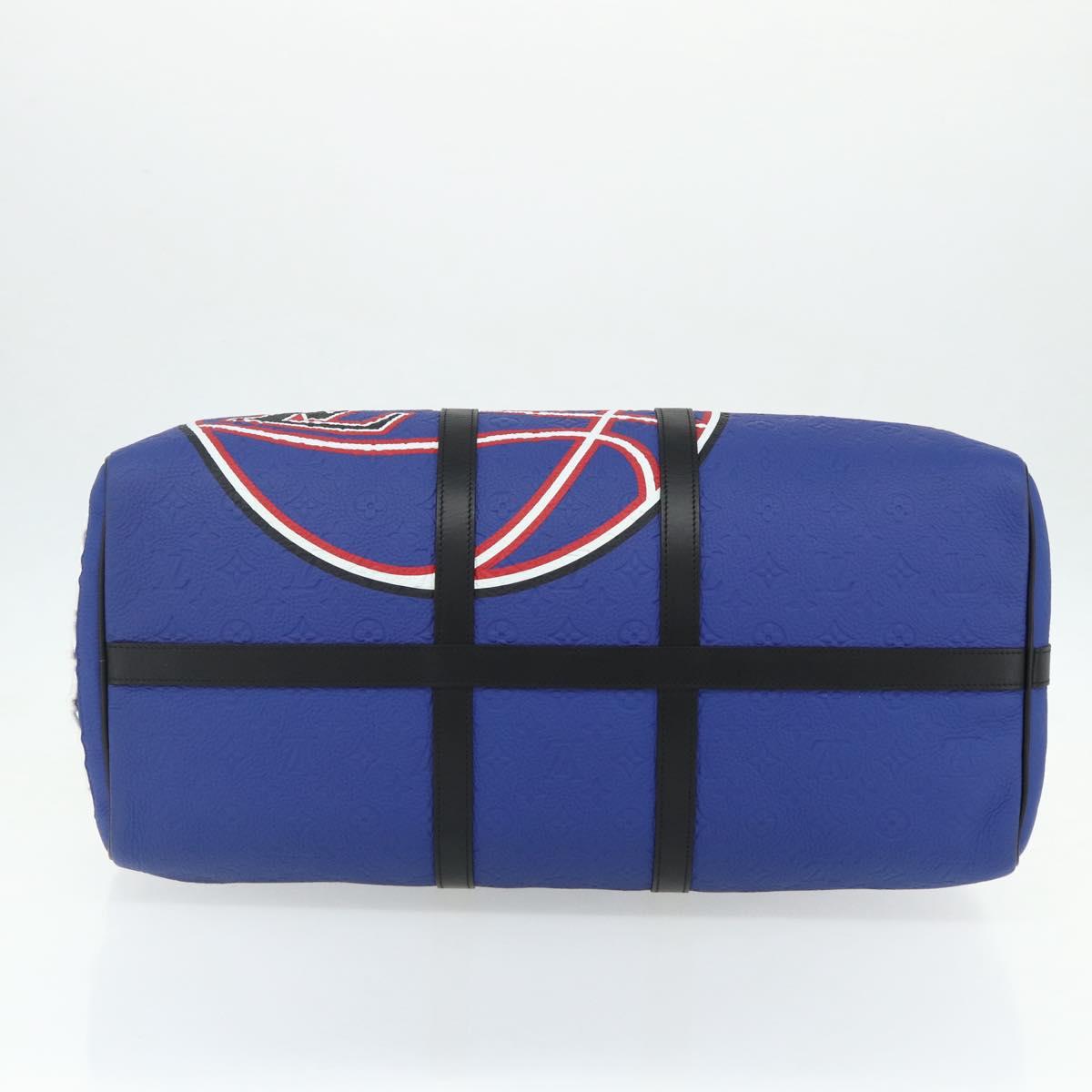 LOUIS VUITTON Monogram LVxNBA Keepall Bandouliere 50 Blue M21105 Auth 167266SM