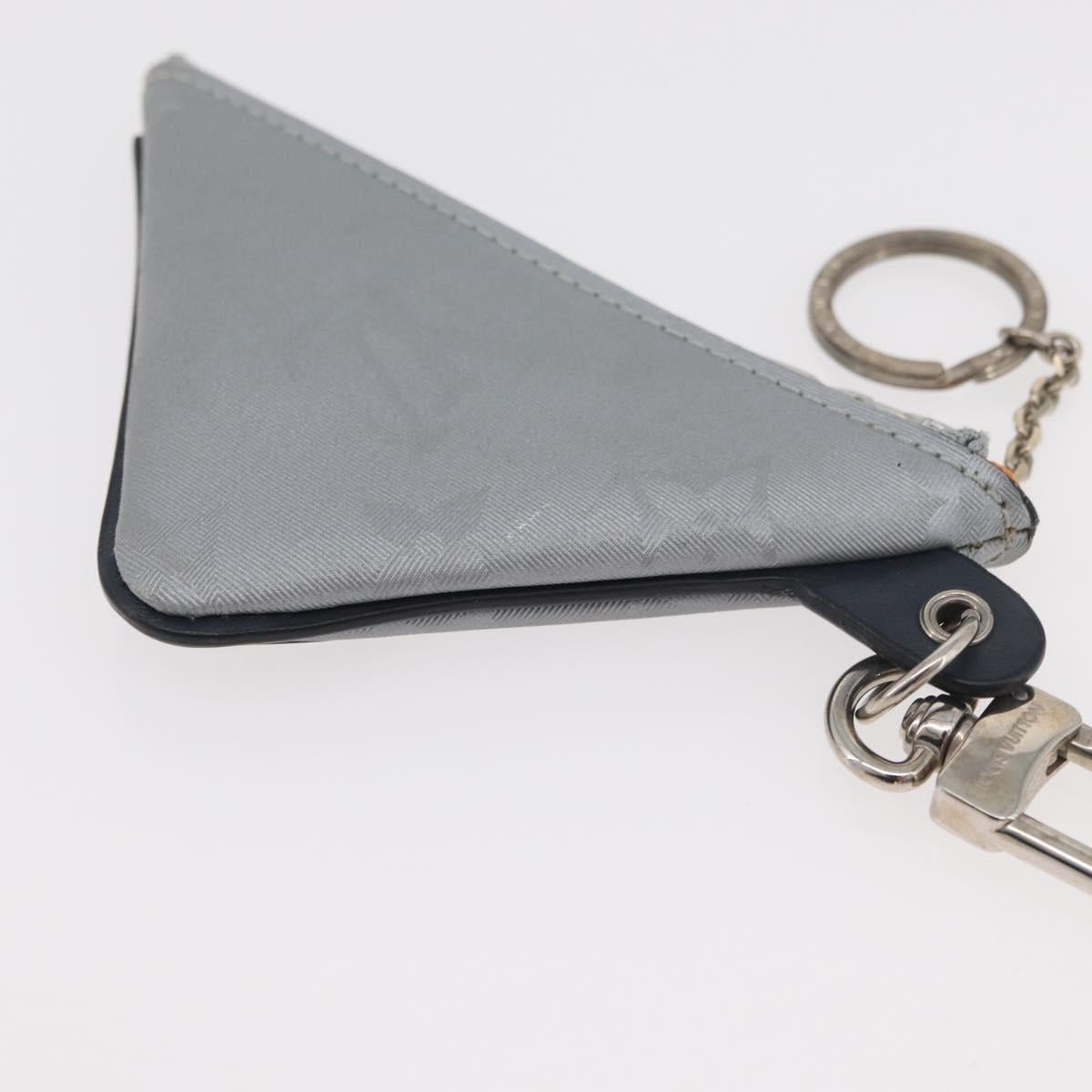 LOUIS VUITTON Monogram Satellite Porte Cles Charm Silver MP2217 LV Auth 167268M