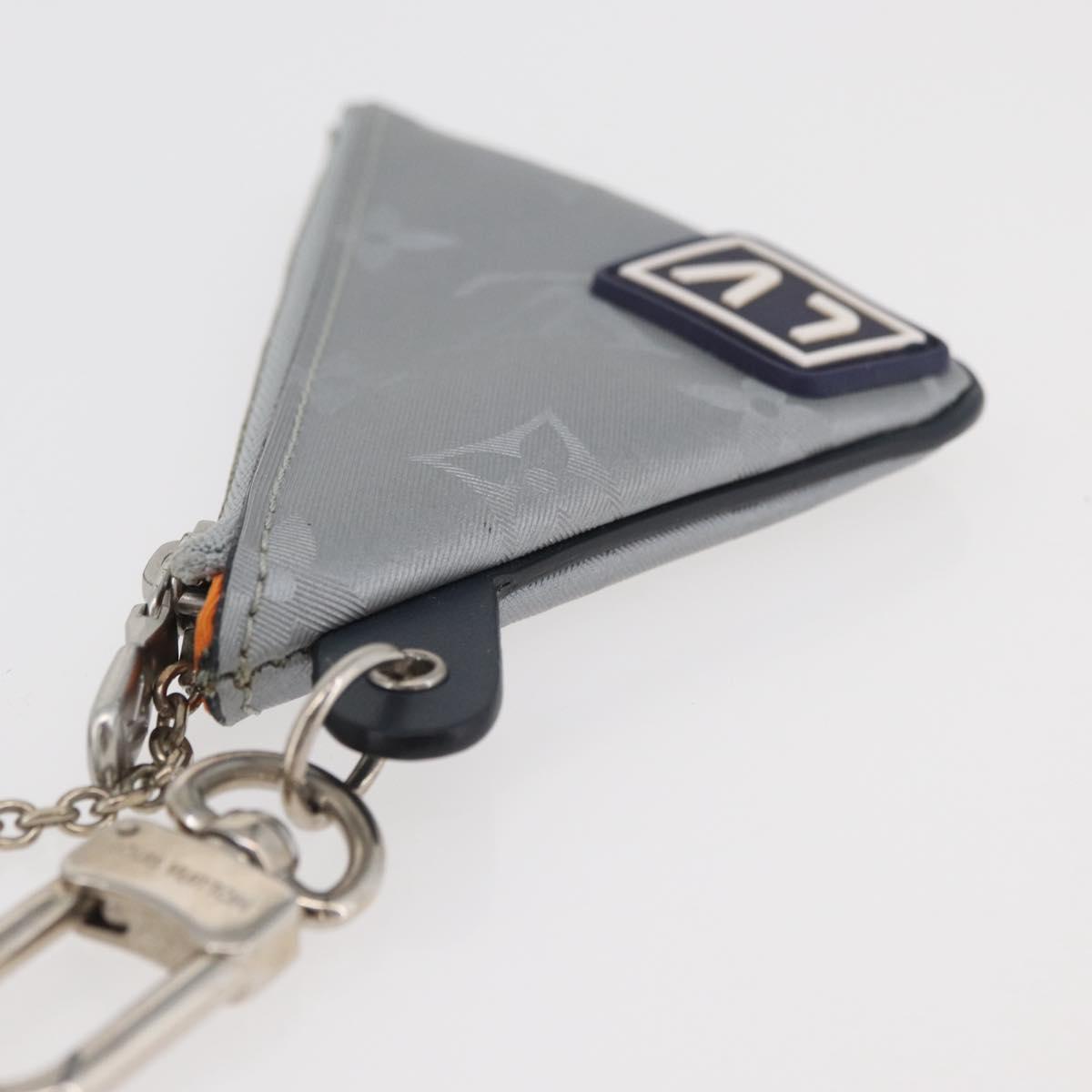 LOUIS VUITTON Monogram Satellite Porte Cles Charm Silver MP2217 LV Auth 167268M