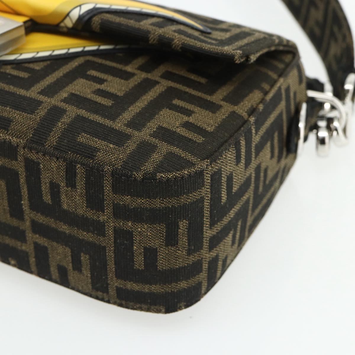 FENDI Zucca Canvas FRGMT x POKÉMON Mamma Baguette Dragonite Black Auth 167269SM