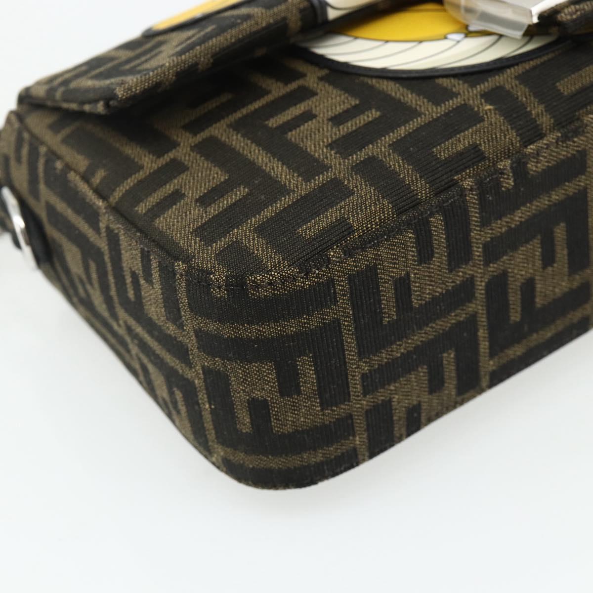 FENDI Zucca Canvas FRGMT x POKÉMON Mamma Baguette Dragonite Black Auth 167269SM