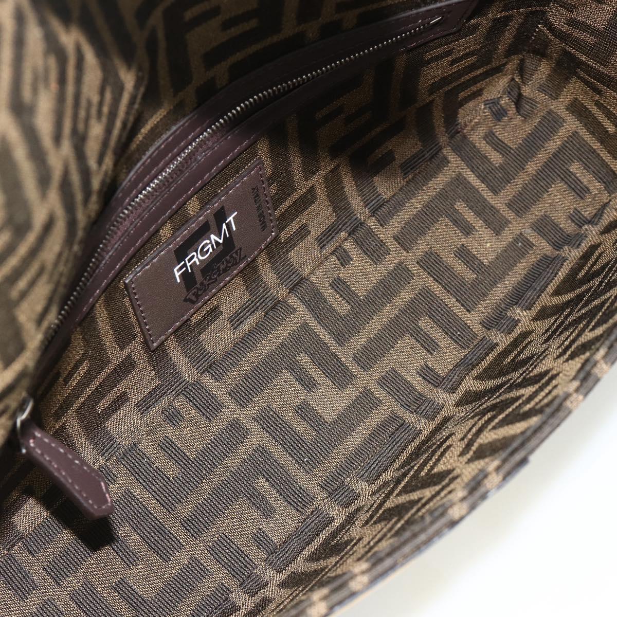 FENDI Zucca Canvas FRGMT x POKÉMON Mamma Baguette Dragonite Black Auth 167269SM