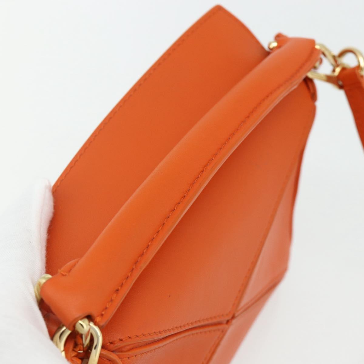 LOEWE × Ghibli Howl's Calcifer Puzzle Mini Leather 2way Orange Auth 167270SM
