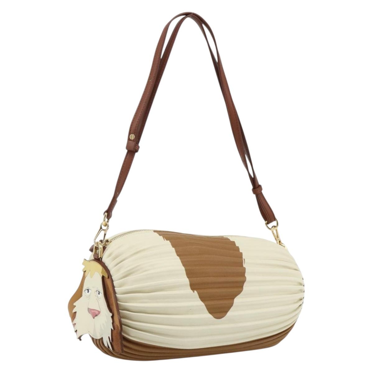 LOEWE × Studio Ghibli Howl's Moving Castle Hin Bag Leather Beige Auth 167271SM