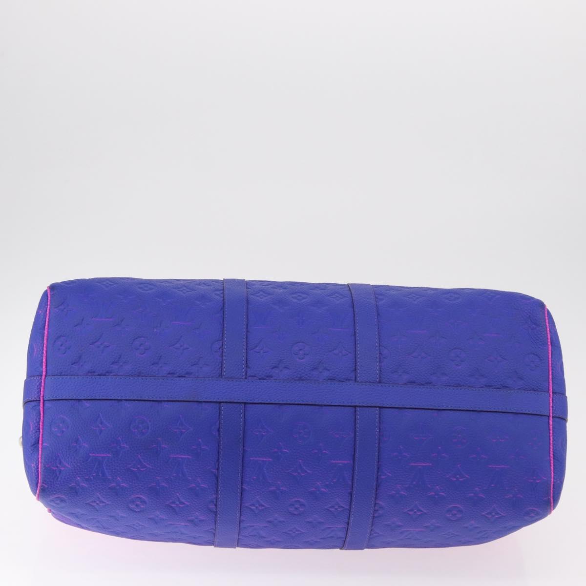LOUIS VUITTON Taurillon Illusion Keepall Bandouliere 50 M59713 LV Auth 167272SM