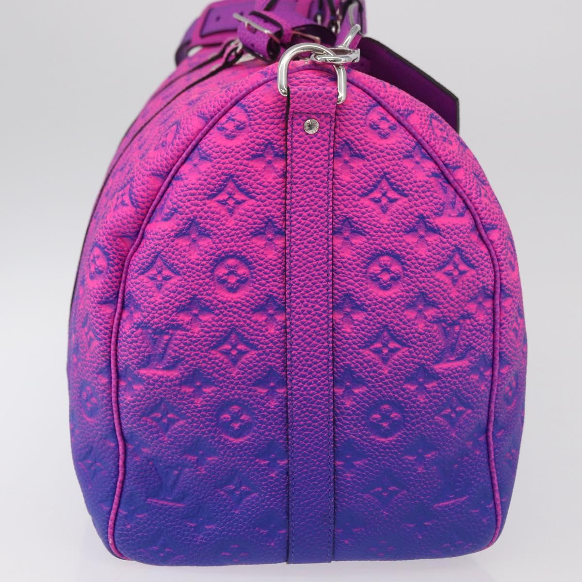LOUIS VUITTON Taurillon Illusion Keepall Bandouliere 50 M59713 LV Auth 167272SM