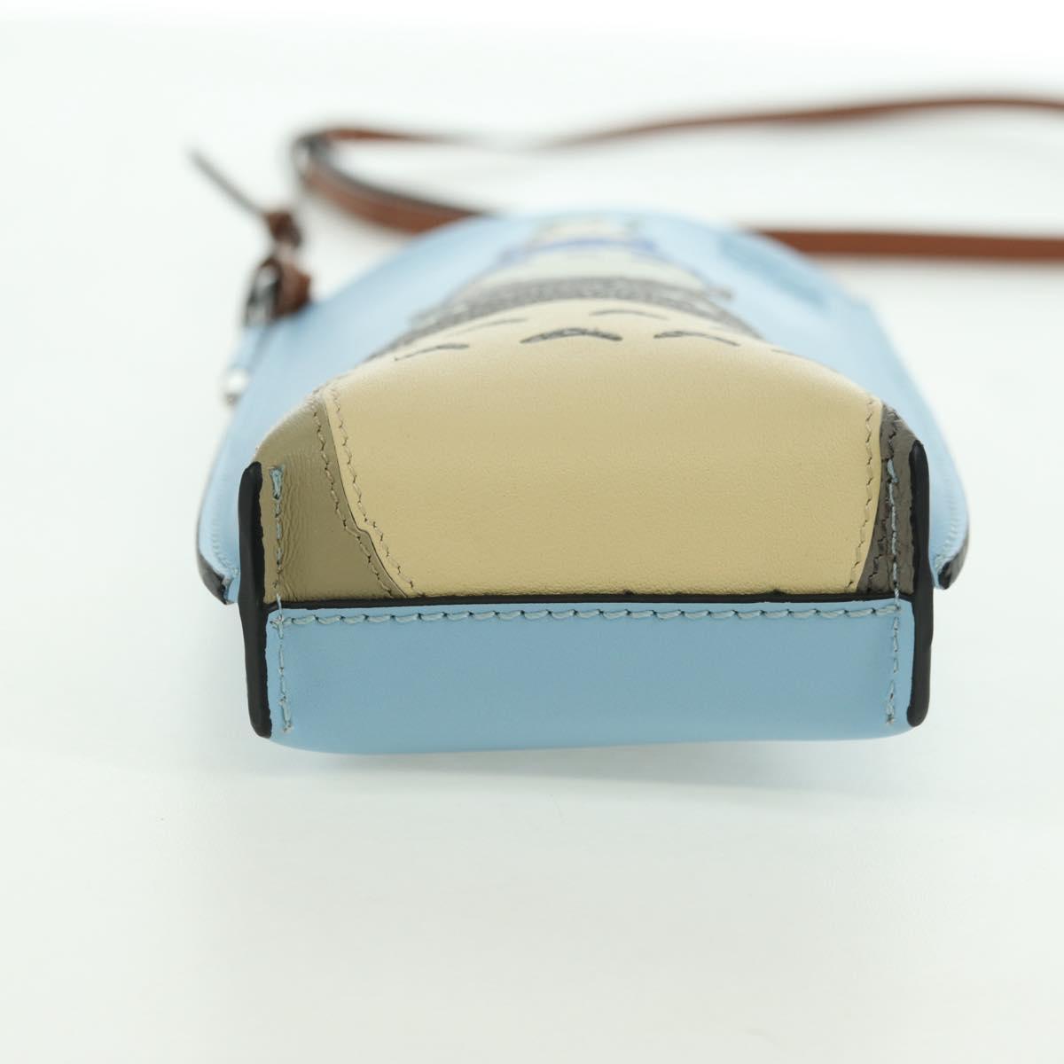 LOEWE × Ghibli My Neighbor Totoro Gate Pocket Leather Light Blue Auth 167291SM