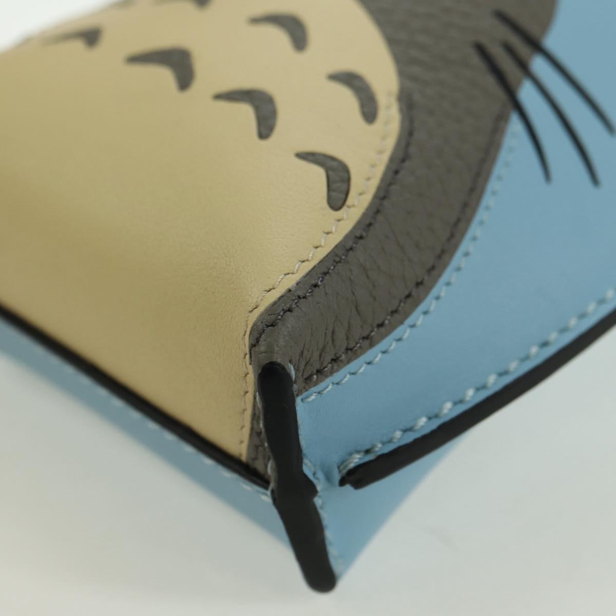 LOEWE × Ghibli My Neighbor Totoro Gate Pocket Leather Light Blue Auth 167291SM