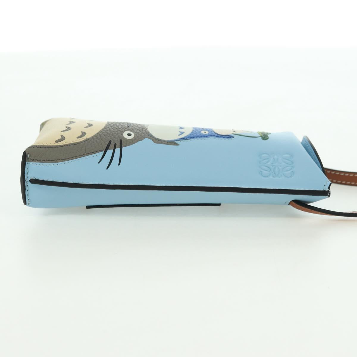 LOEWE × Ghibli My Neighbor Totoro Gate Pocket Leather Light Blue Auth 167291SM