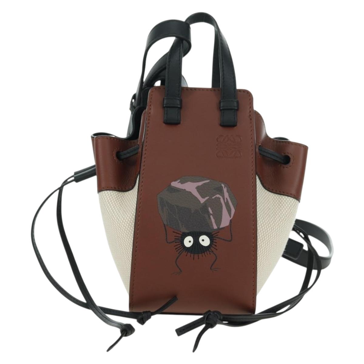 LOEWE × Ghibli Spirited Away Hammock Drawstring Soot Sprites Brown Auth 167292SM