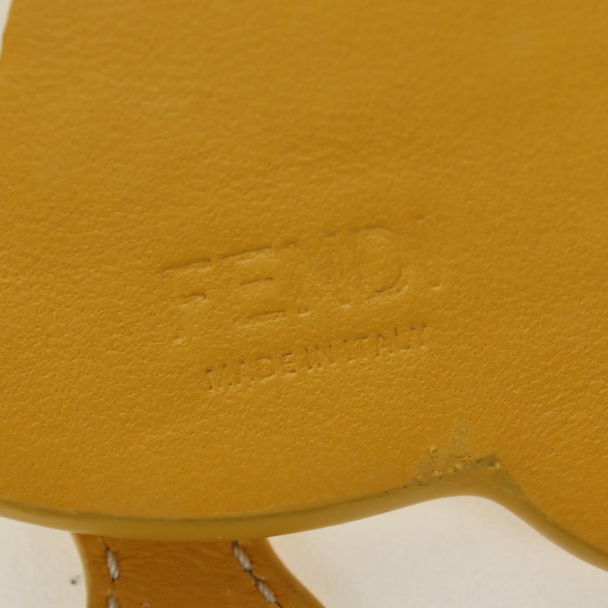 FENDI x FRGMT x POKÉMON Dragonite Bag Charm Leather Orange Silver Auth 167296SM