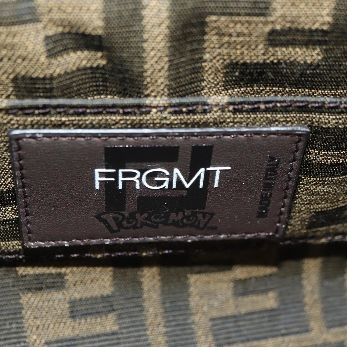FENDI x FRGMT x POKÉMON Zucca Canvas By The Way Mini Dragonite Auth 167297SM