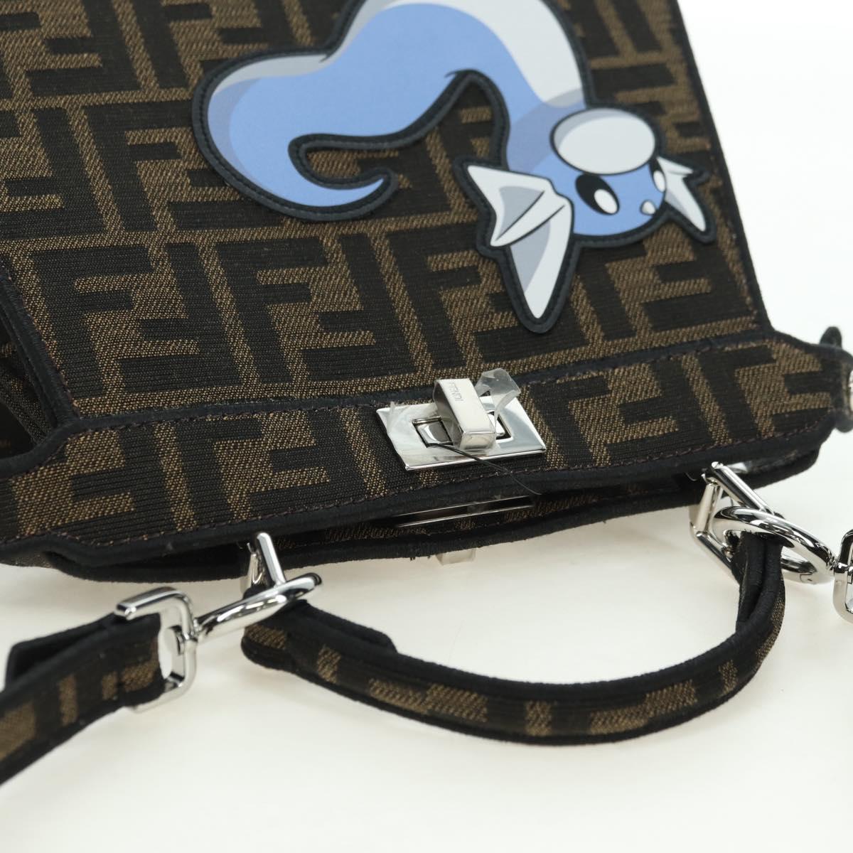 FENDI x FRGMT x POKÉMON Zucca Peek A Boo Dratini Bag 2way Brown Auth 167302SM
