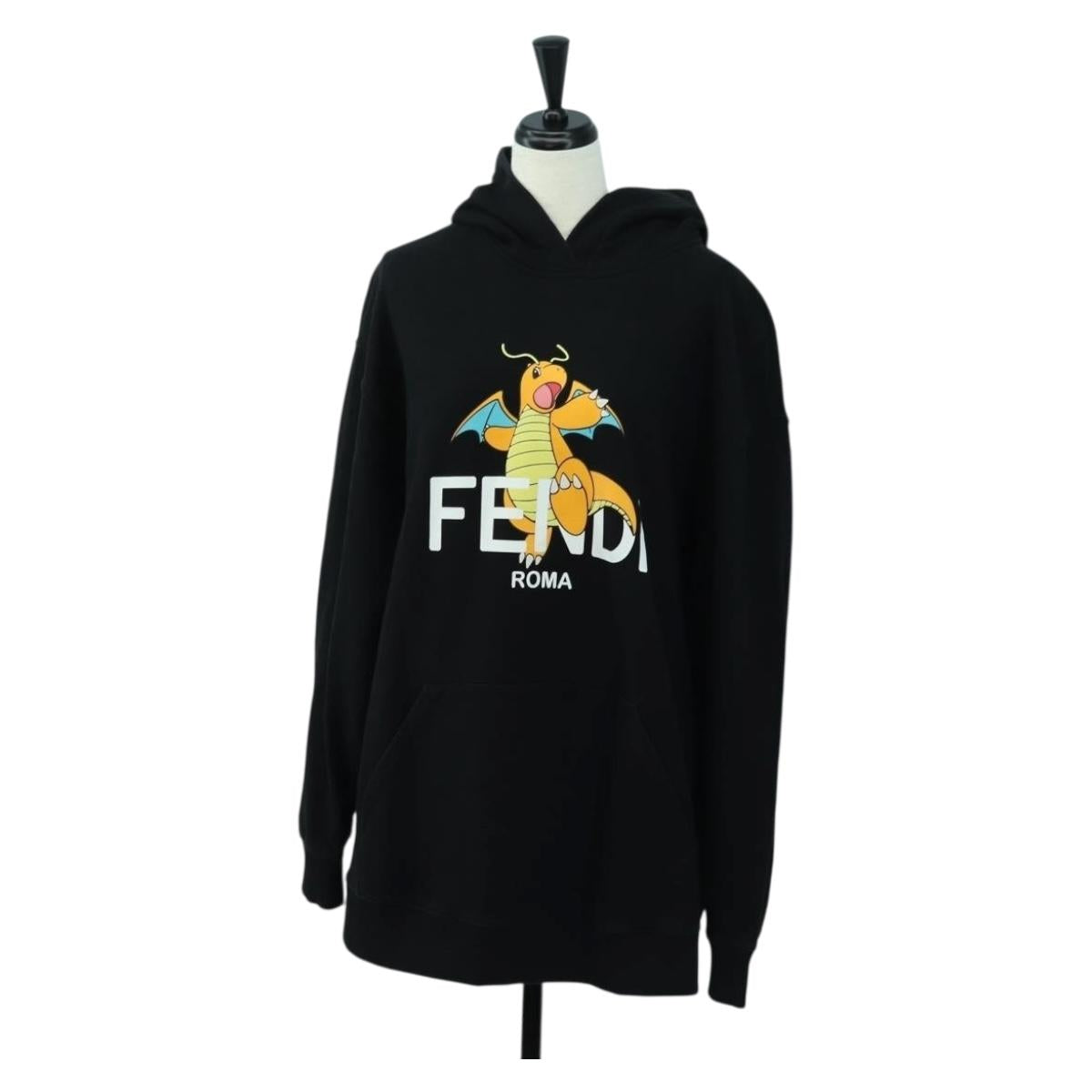 FENDI FENDI x FRGMT x POKÉMON Parker Kairyu Cotton M Black Auth 167303SM