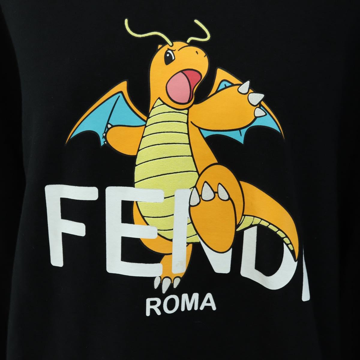 FENDI FENDI x FRGMT x POKÉMON Parker Kairyu Cotton M Black Auth 167303SM