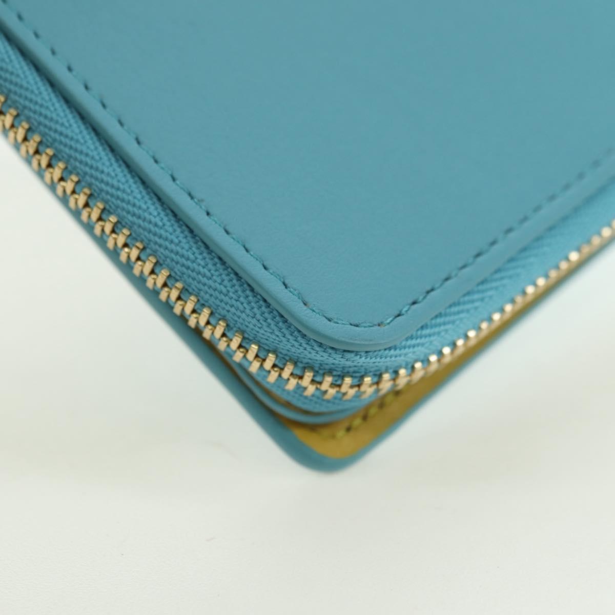 LOEWE × Ghibli Howl's Compact Zip Wallet Hin Leather Light Blue Auth 167304SM