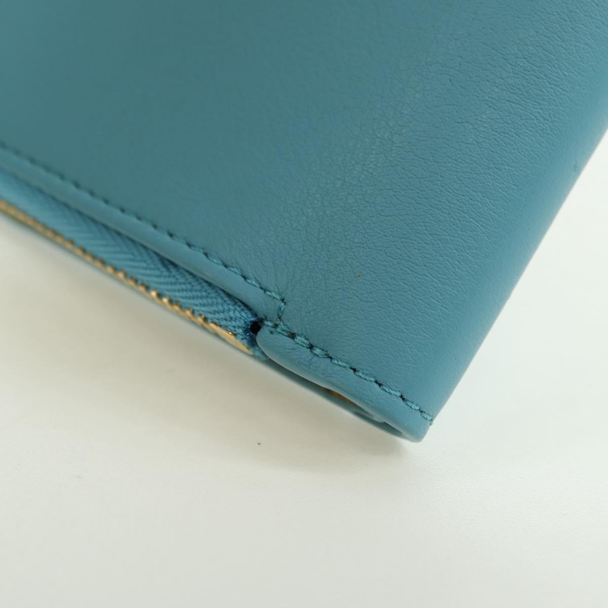 LOEWE × Ghibli Howl's Compact Zip Wallet Hin Leather Light Blue Auth 167304SM