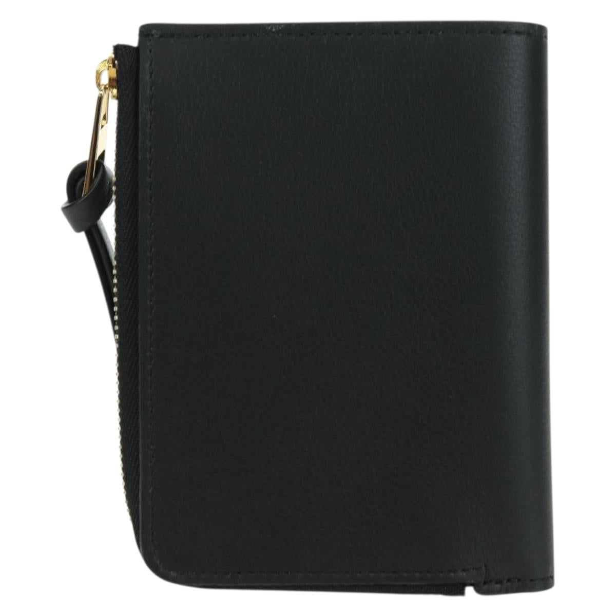 LOEWE × Ghibli Howl's Compact Zip Wallet Calcifer Leather Black Auth 167305SM