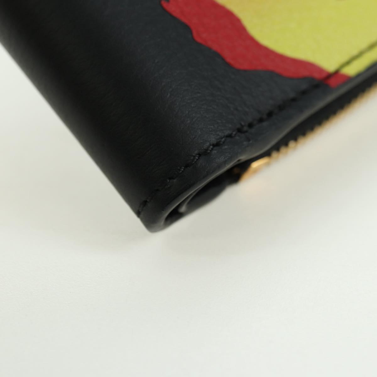 LOEWE × Ghibli Howl's Compact Zip Wallet Calcifer Leather Black Auth 167305SM