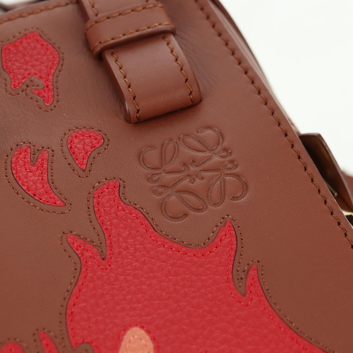 LOEWE ~ Ghibli Howl's Hammock Calcifer Bag Leather 2way Gold Auth 167309SM