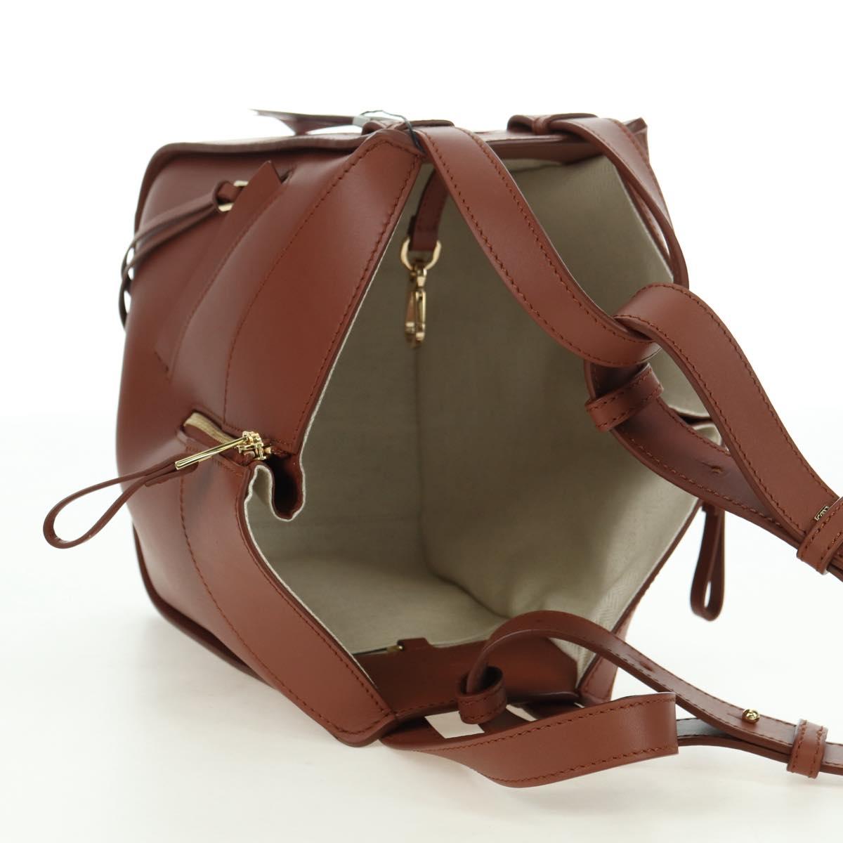 LOEWE ~ Ghibli Howl's Hammock Calcifer Bag Leather 2way Gold Auth 167309SM