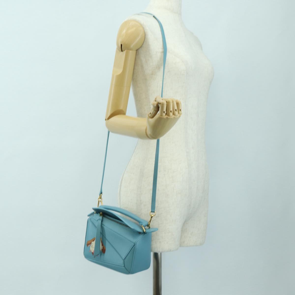 LOEWE × Ghibli Howl's Puzzle Bag Mini Hin Bag Leather 2way Blue Auth 167312SM