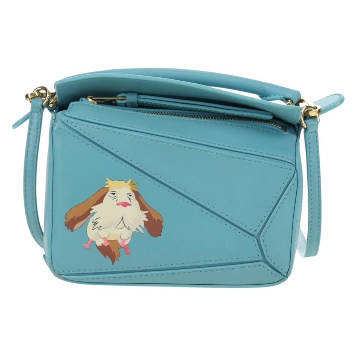 LOEWE × Ghibli Howl's Puzzle Bag Mini Hin Bag Leather 2way Blue Auth 167312SM