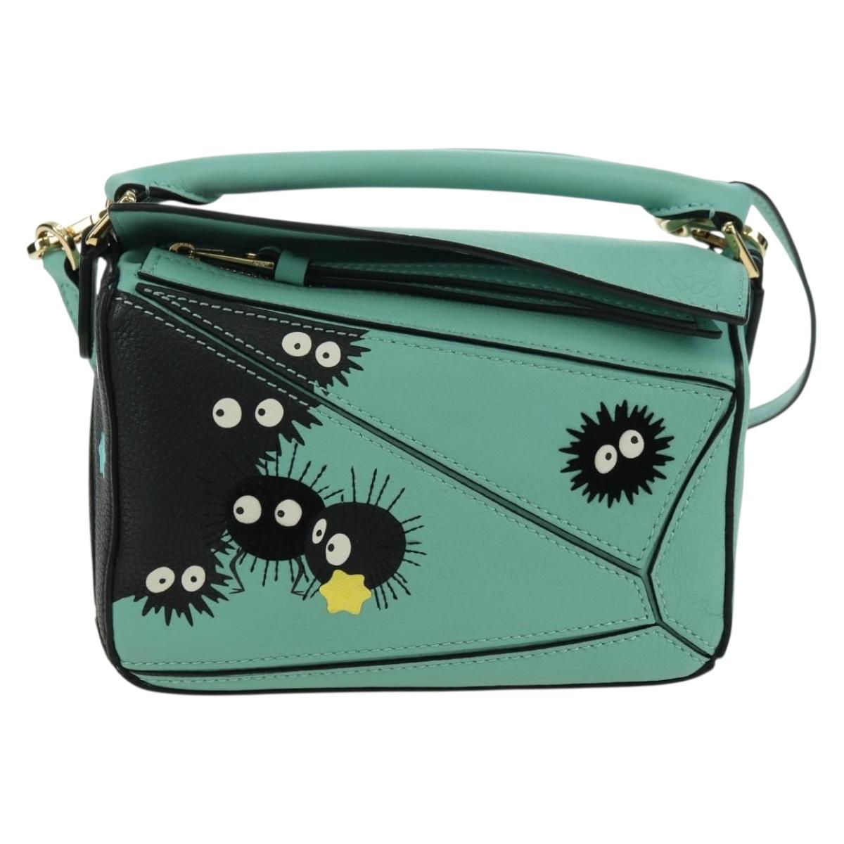 LOEWE × Ghibli Spirited Away Soot Sprites Puzzle Mini 2way Green Auth 167313SM