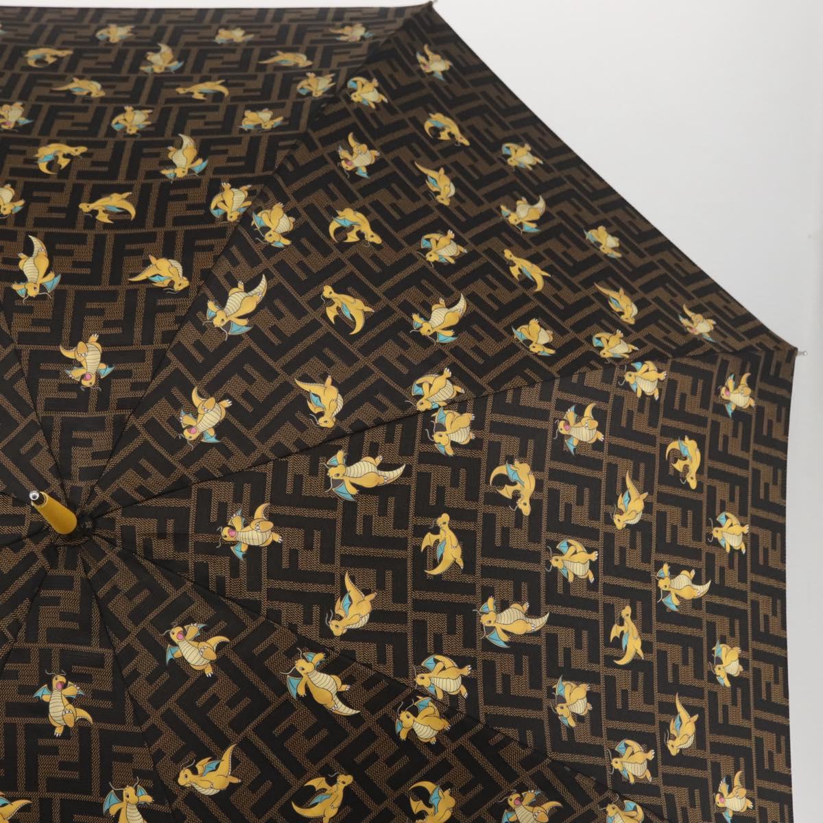 FENDI FENDI x FRGMT x POKÉMON Zucca Canvas Dragonfly Umbrella Auth 167315SM