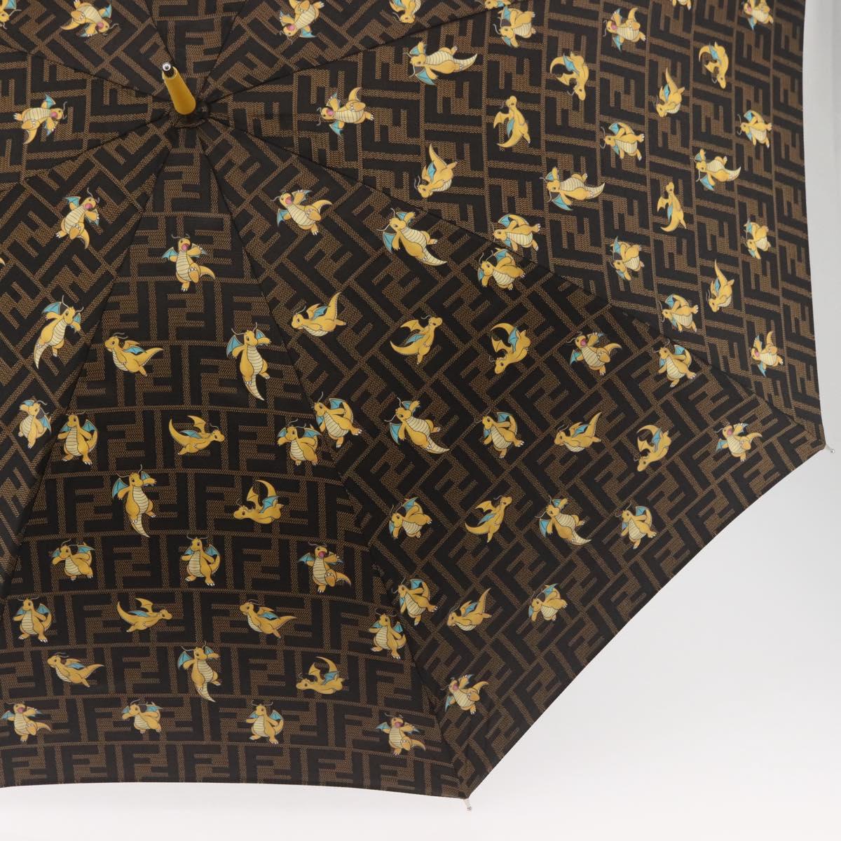 FENDI FENDI x FRGMT x POKÉMON Zucca Canvas Dragonfly Umbrella Auth 167315SM