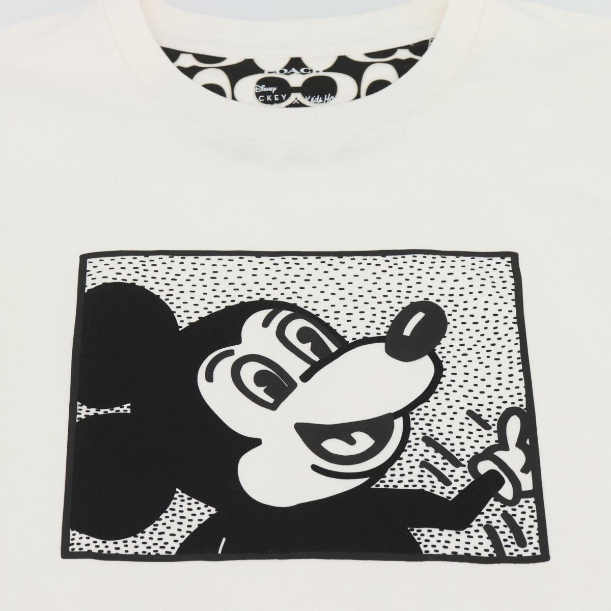 Coach CoachxDisneyxKeith Haring Short-sleeved T-shirt cotton White Auth 167322M
