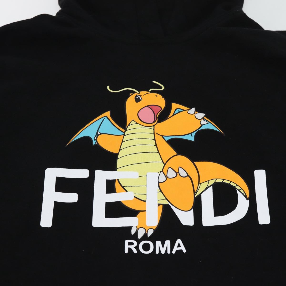 FENDI FENDI x FRGMT x POKÉMON Hoodie Kairyu Cotton XXS Black Auth 167328SM