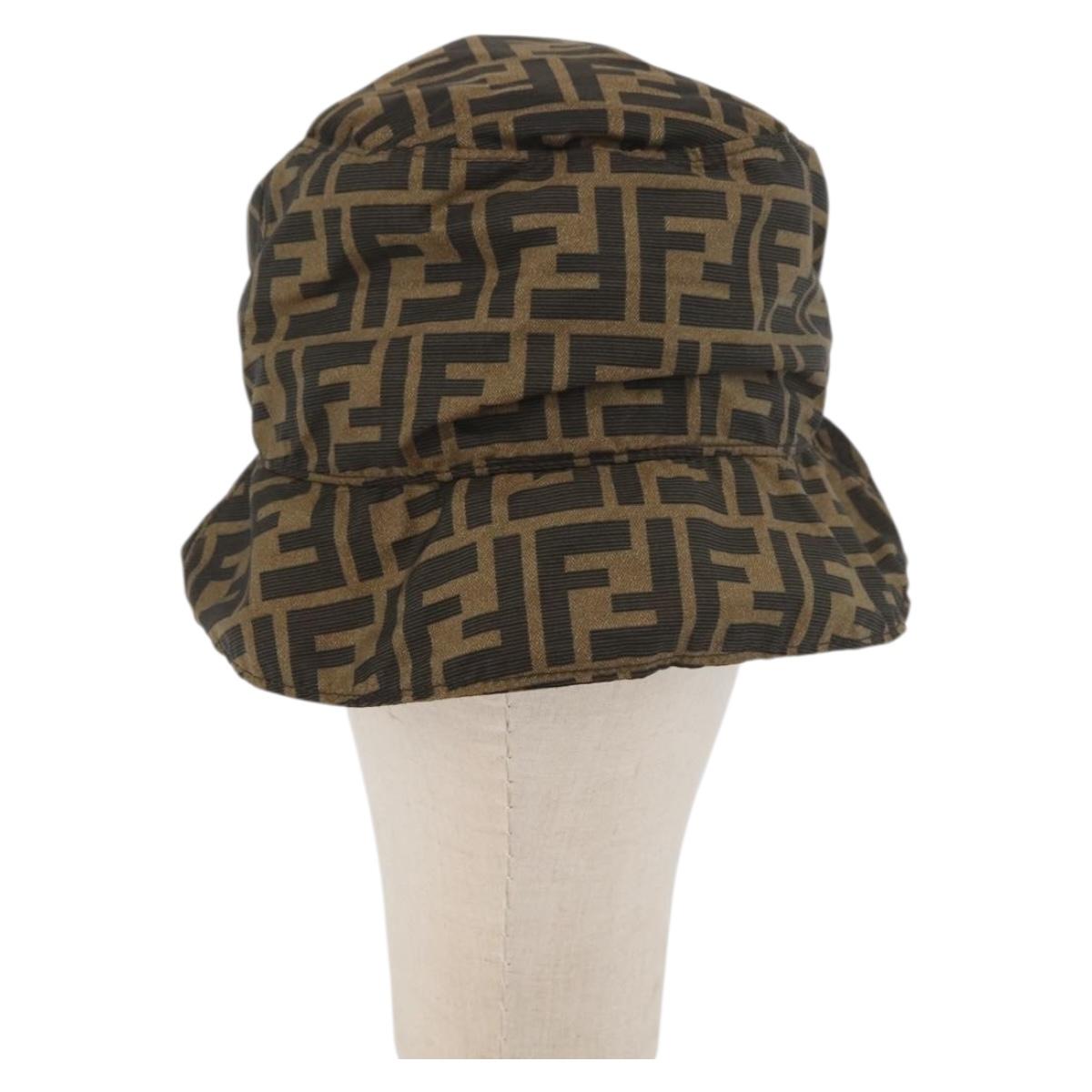 FENDI x FRGMT x POKÉMON ZUCCA Canvas Bucket Hat Mini-Dragon Brown Auth 167329SM