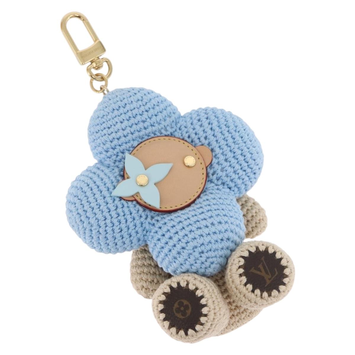 LOUIS VUITTON My Vivienne Crochet Charm Cotton Light Blue M02582 Auth 167338SM