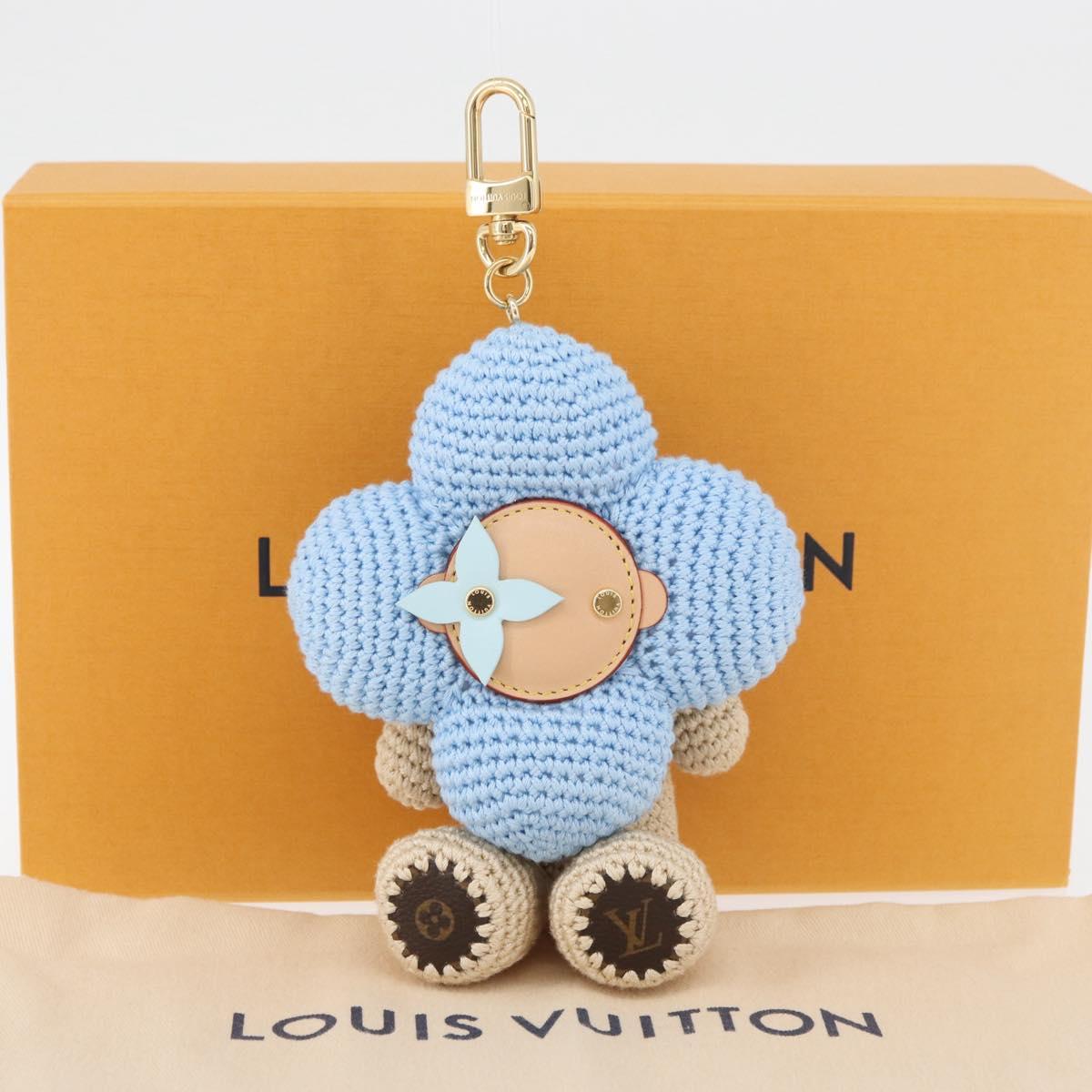 LOUIS VUITTON My Vivienne Crochet Charm Cotton Light Blue M02582 Auth 167338SM