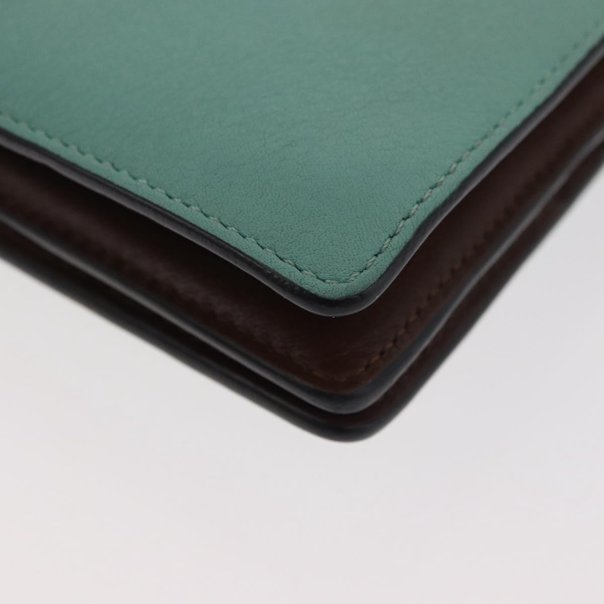 LOEWE LOEWE × Studio Ghibli Suswatari Wallet Leather Green Gold Auth 167344M