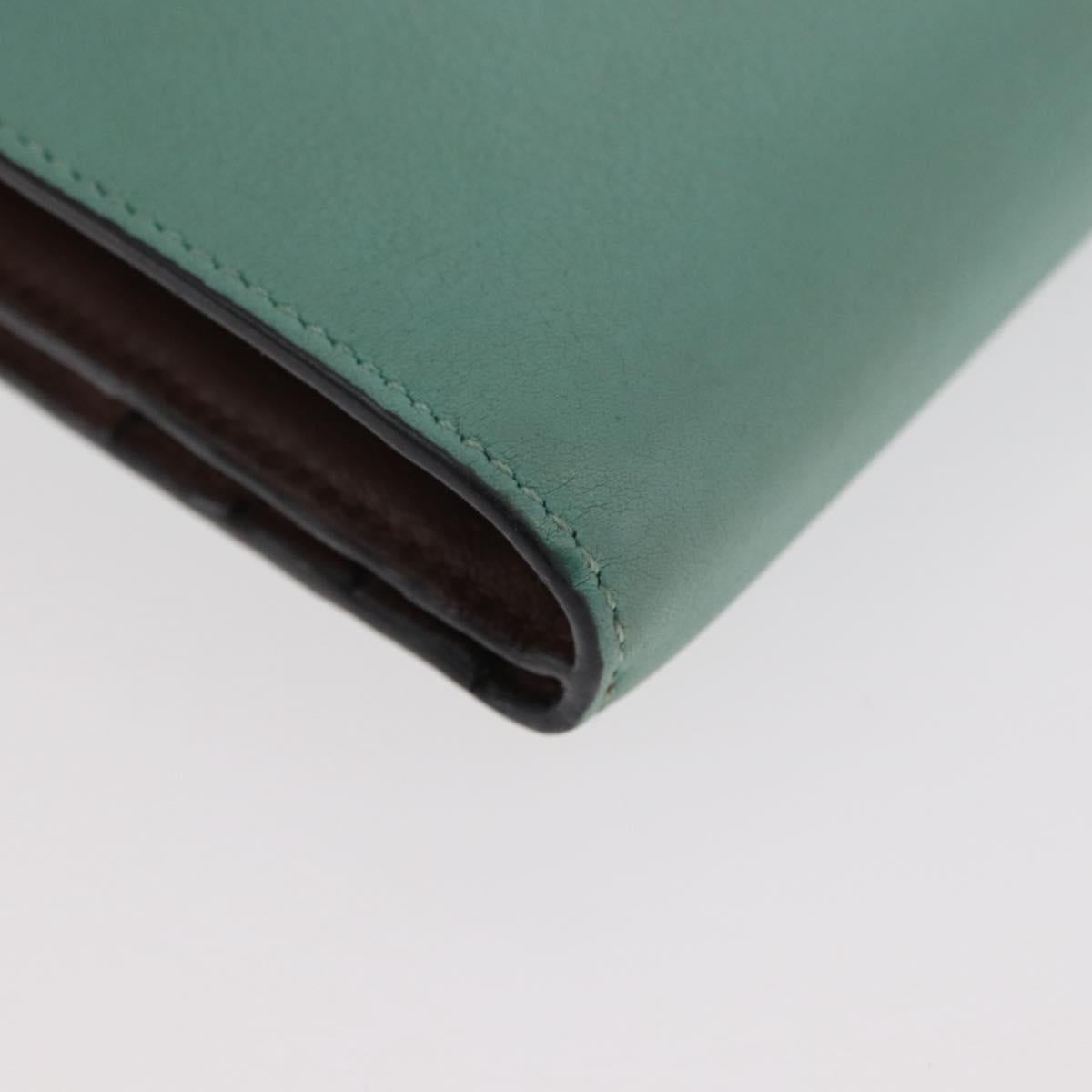 LOEWE LOEWE × Studio Ghibli Suswatari Wallet Leather Green Gold Auth 167344M