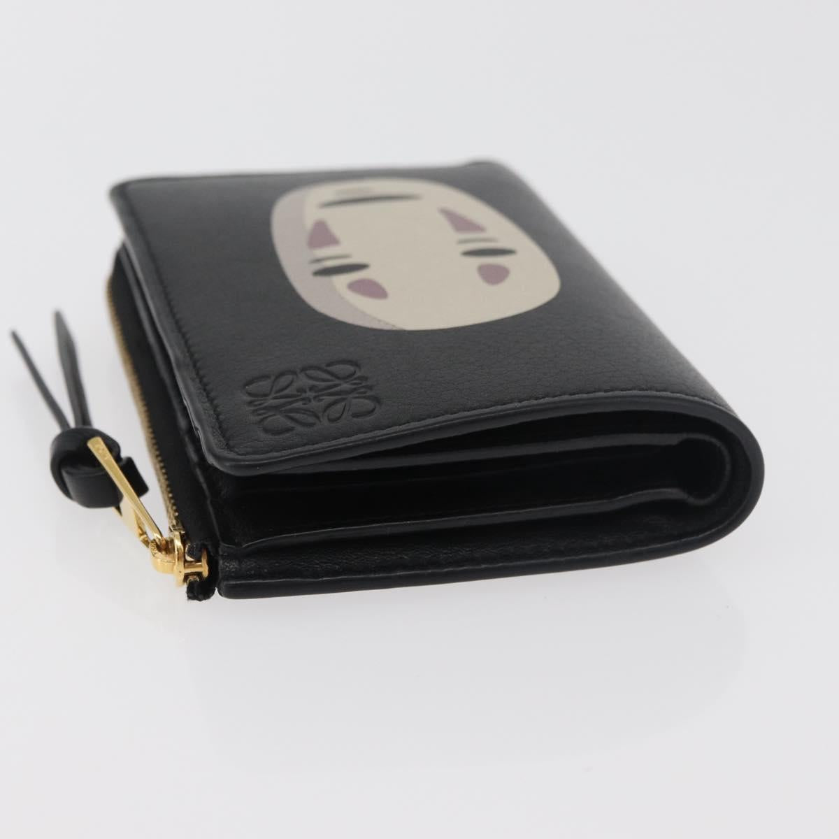 LOEWE × Studio Ghibli Spirited Away Kaonashi Wallet Leather Black Auth 167359SM