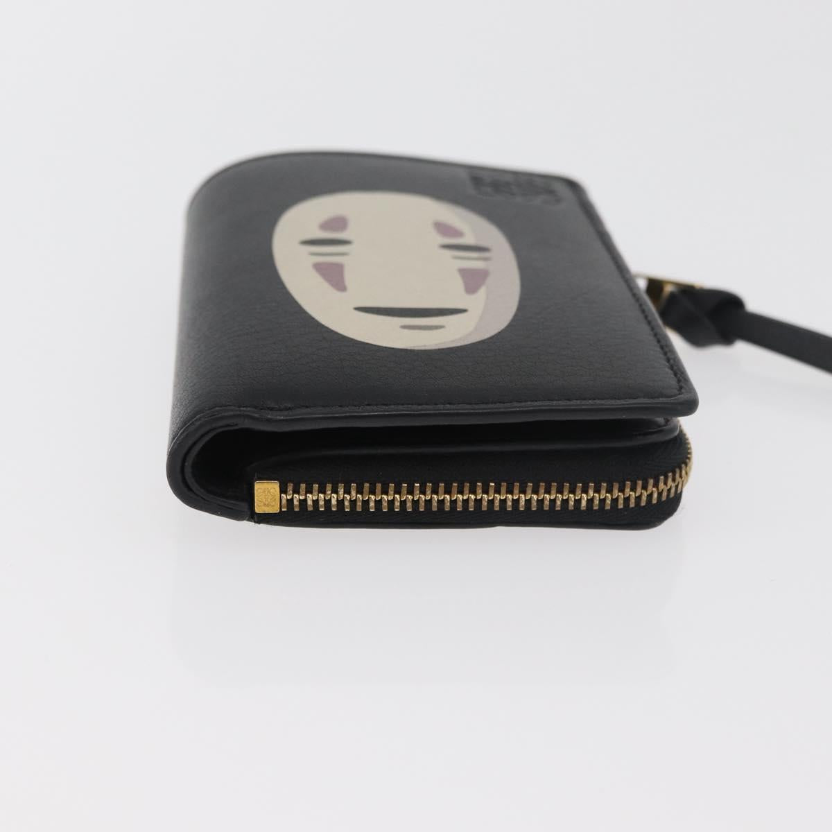 LOEWE × Studio Ghibli Spirited Away Kaonashi Wallet Leather Black Auth 167359SM