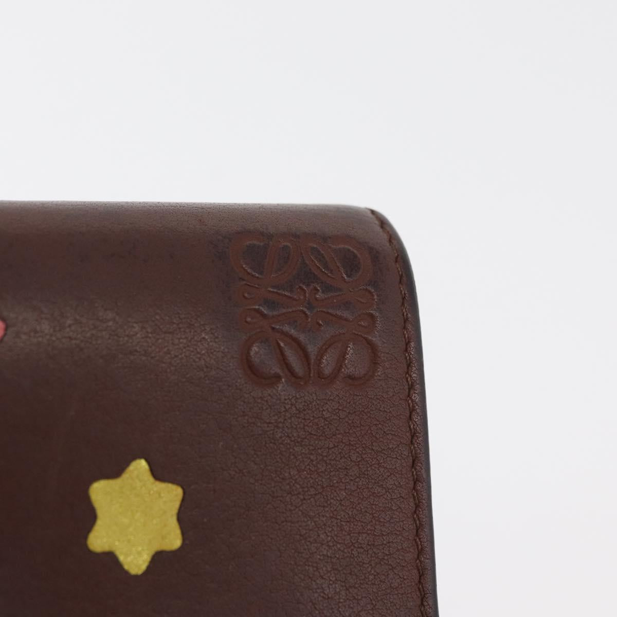 LOEWE LOEWE × Studio Ghibli Suswatari Wallet Leather Brown Gold Auth 167360A