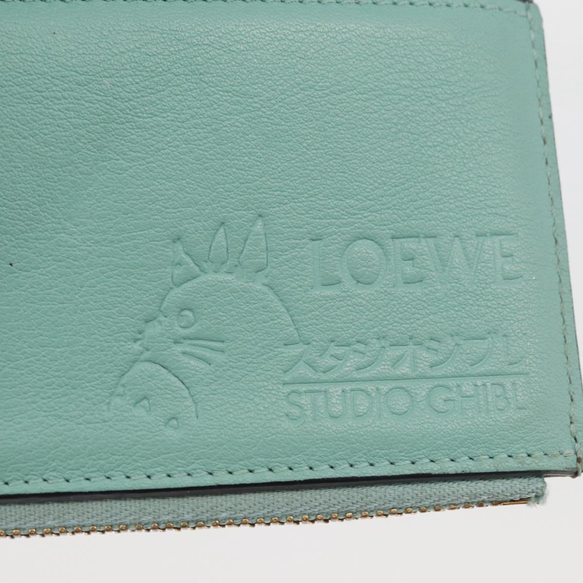 LOEWE LOEWE × Studio Ghibli Suswatari Wallet Leather Brown Gold Auth 167360A