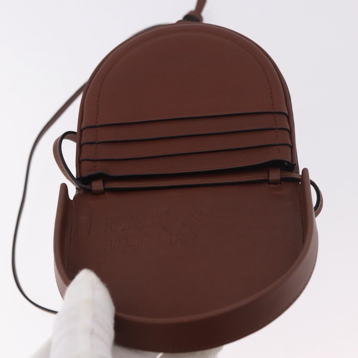 LOEWE × Studio Ghibli anagram Heel Pouch Haku Bag Leather Brown Auth 167385SM