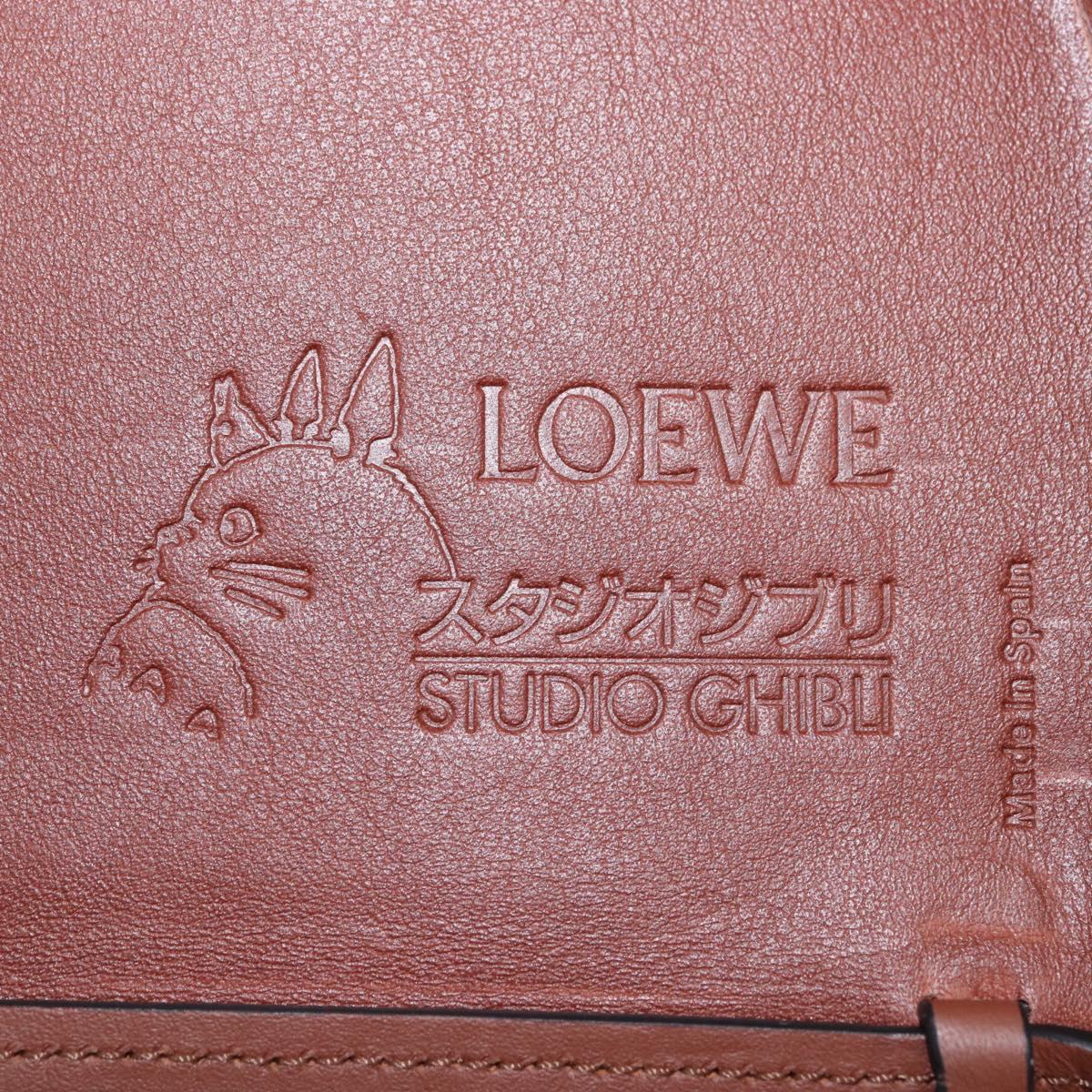 LOEWE × Studio Ghibli anagram Heel Pouch Haku Bag Leather Brown Auth 167385SM