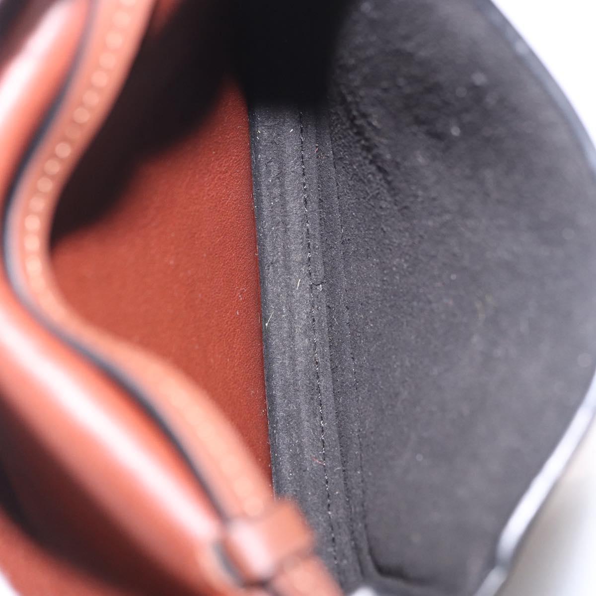 LOEWE × Studio Ghibli anagram Heel Pouch Haku Bag Leather Brown Auth 167385SM
