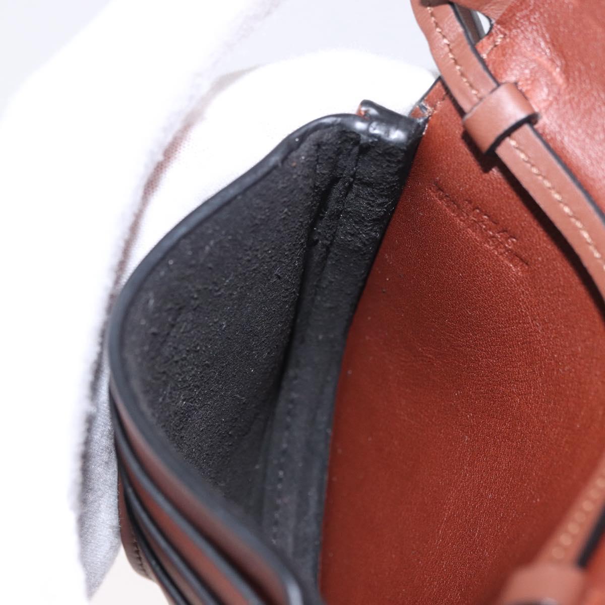 LOEWE × Studio Ghibli anagram Heel Pouch Haku Bag Leather Brown Auth 167385SM