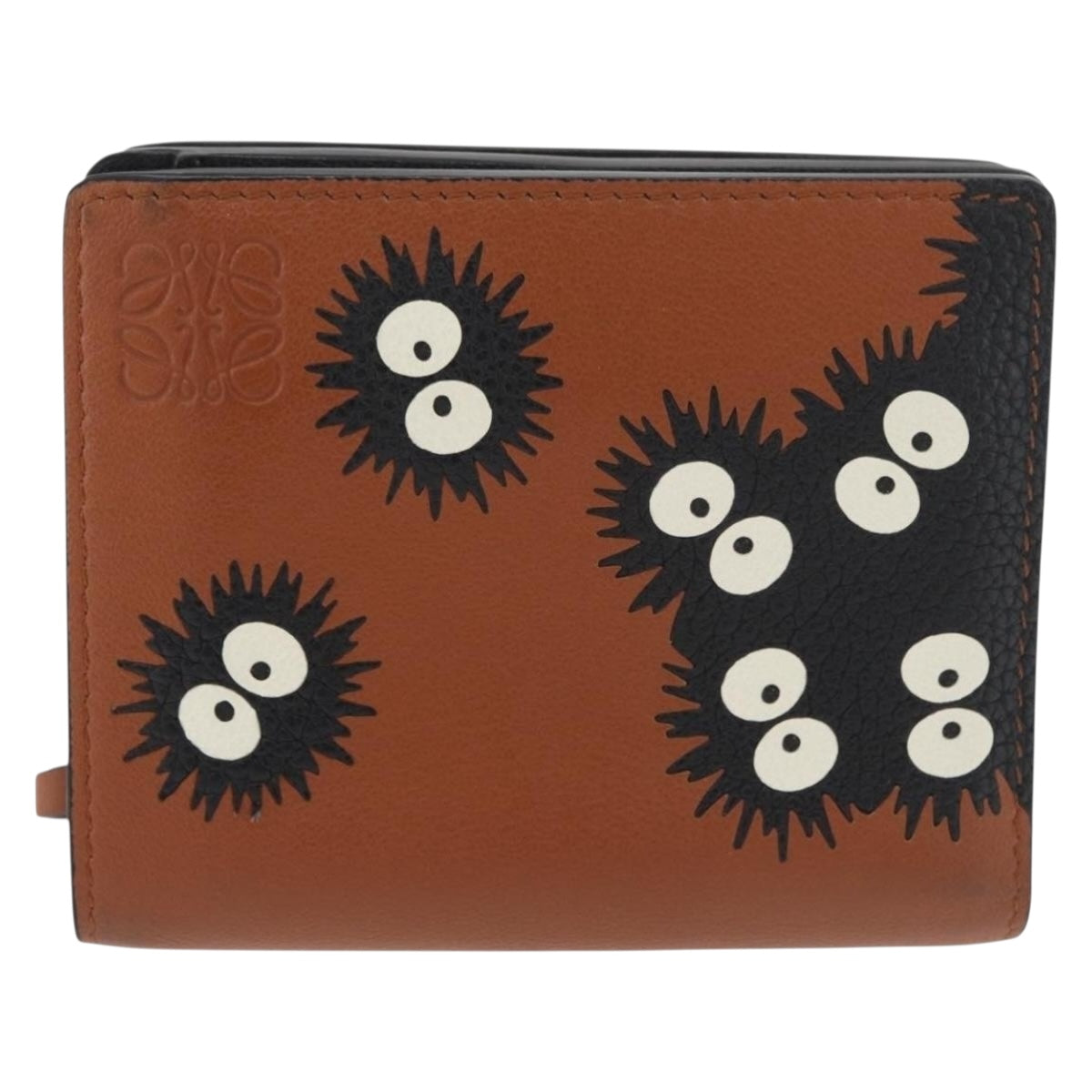 LOEWE × Studio Ghibli My Neighbor Totoro Pitch Black Wallet Brown Auth 167386SAM