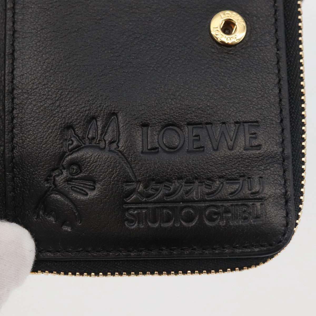 LOEWE × Studio Ghibli Howl's Moving Castle Wallet Leather Black Auth 167387SM
