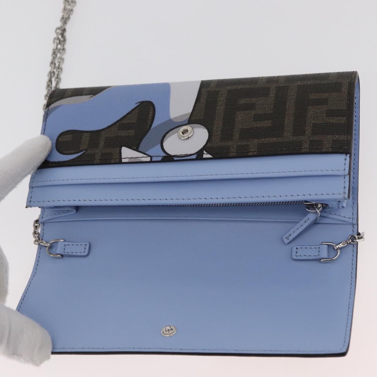 FENDI FENDI x FRGMT x POKÉMON Zucca Canvas Chain Wallet Mini Ryu Auth 167391SM